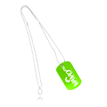 Neck Ball Chain Rectangle Dog Tag