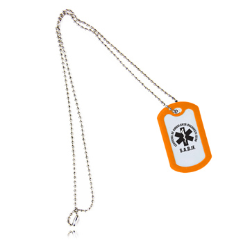 Rectangle Dog Tag With Rubber Silencer