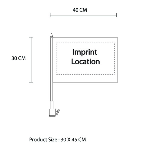 Custom Car Window Flag 