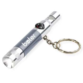 4 InÂ 1 Compass Whistle Key Ring