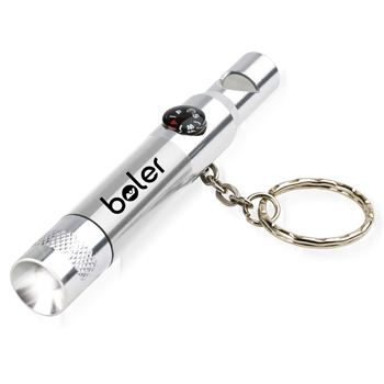 4 InÂ 1 Compass Whistle Key Ring