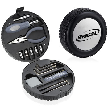 24 Piece Tire Shaped Tool Kit