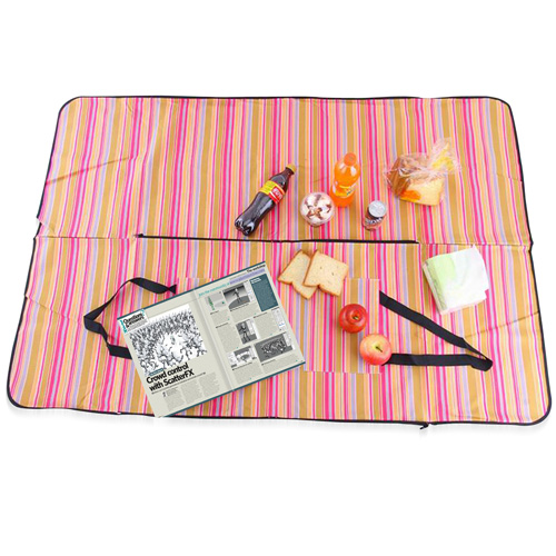 Elegant Satchel-Style Picnic Mat Tote Bag