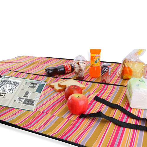 Elegant Satchel-Style Picnic Mat Tote Bag