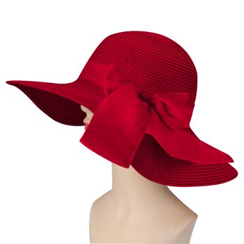 Straw Summer Hat With Ribbon Visor