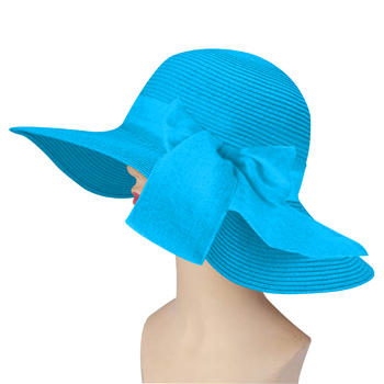 Straw Summer Hat With Ribbon Visor