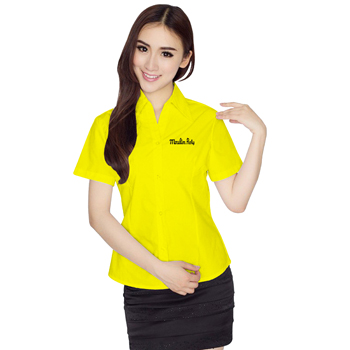 Slim Short-Sleeve Ladies Formal Shirt