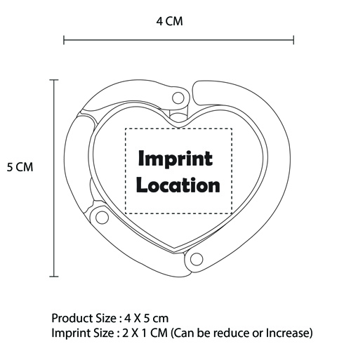 Heart Shaped Magnetic Purse Hanger 