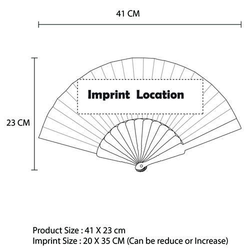 Hand Folding Polyester Fan 