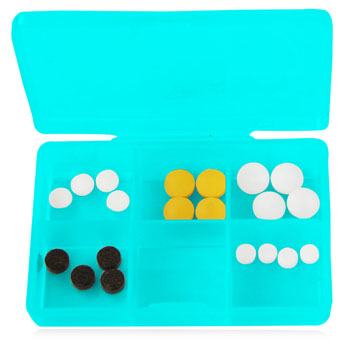 Clear 6 Compartment Pill Storage Box