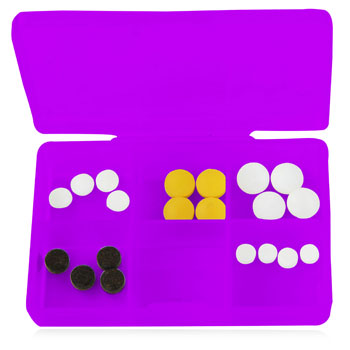 Clear 6 Compartment Pill Storage Box