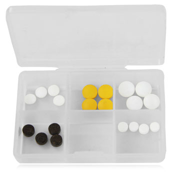 Clear 6 Compartment Pill Storage Box