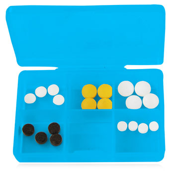 Clear 6 Compartment Pill Storage Box