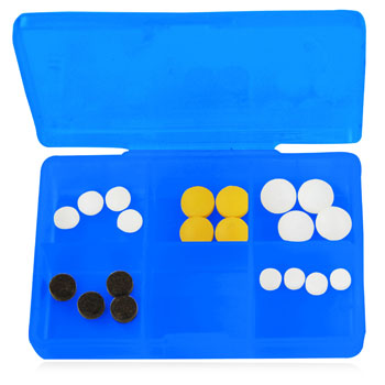 Clear 6 Compartment Pill Storage Box