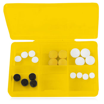 Clear 6 Compartment Pill Storage Box