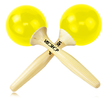 Round Maracas With Wooden Handle