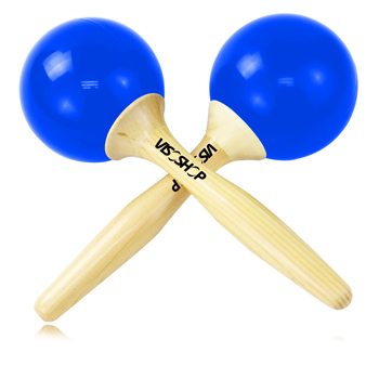 Round Maracas With Wooden Handle