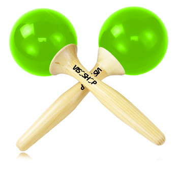 Round Maracas With Wooden Handle