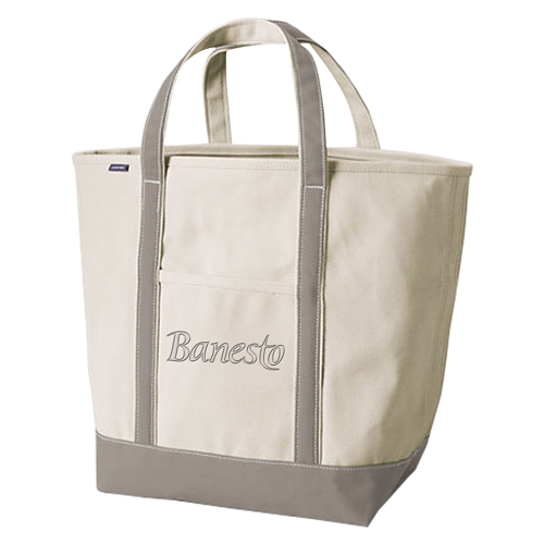 Open Top Canvas Shopper Tote