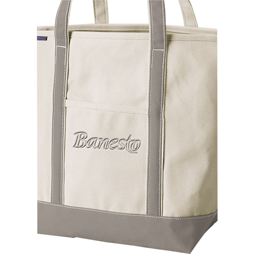 Open Top Canvas Shopper Tote