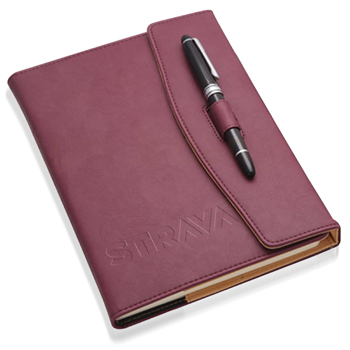 Triple Fold Leather Executive Jotter 