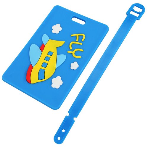 Custom Logo Shape Soft PVC Luggage Tag 