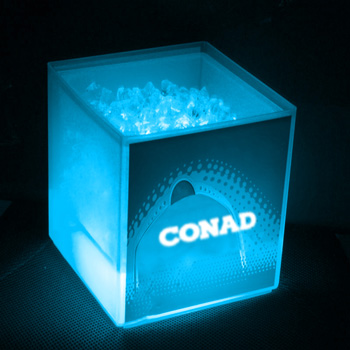 Transparent Cube LED Ice Bucket