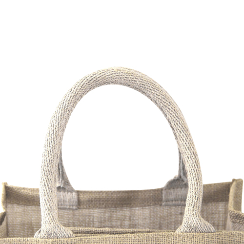 Jute Shopping Tote With Padded Handles