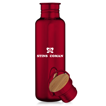 Multi-Layer Stainless Steel Bottle With Bamboo Cap