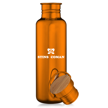 Multi-Layer Stainless Steel Bottle With Bamboo Cap