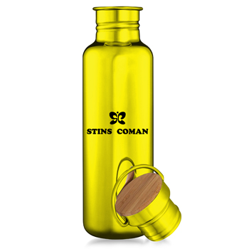 Multi-Layer Stainless Steel Bottle With Bamboo Cap