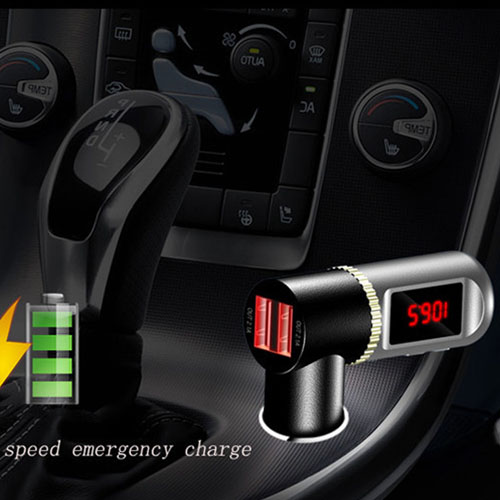 Bluetooth FM Radio Transmitter With Dual USB Charging 