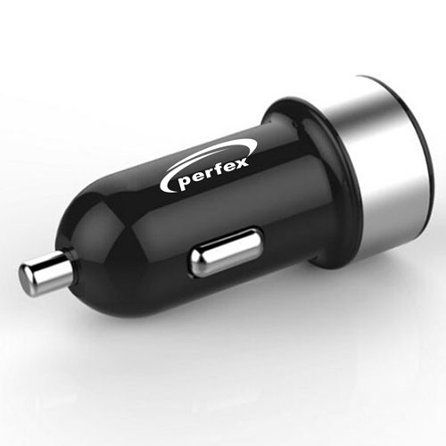 Aluminum Dual-Port USB Car Charger 