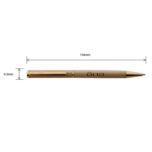 Metal Clip Wooden Pen