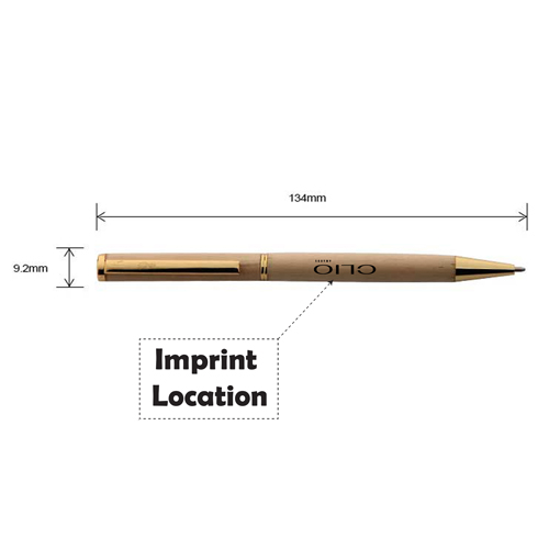 Metal Clip Wooden Pen